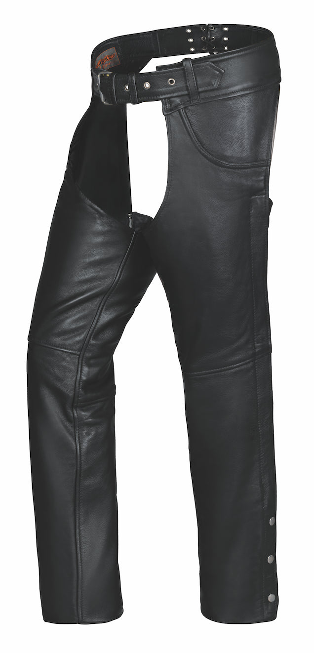 leather chaps in black color