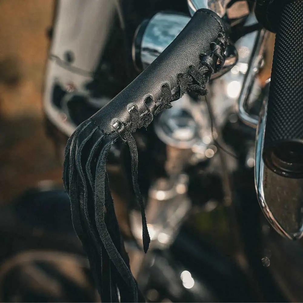 Immerse yourself in the luxury of our leather grips, meticulously crafted from the finest hides to enhance both the aesthetics and handling of your motorcycle.
