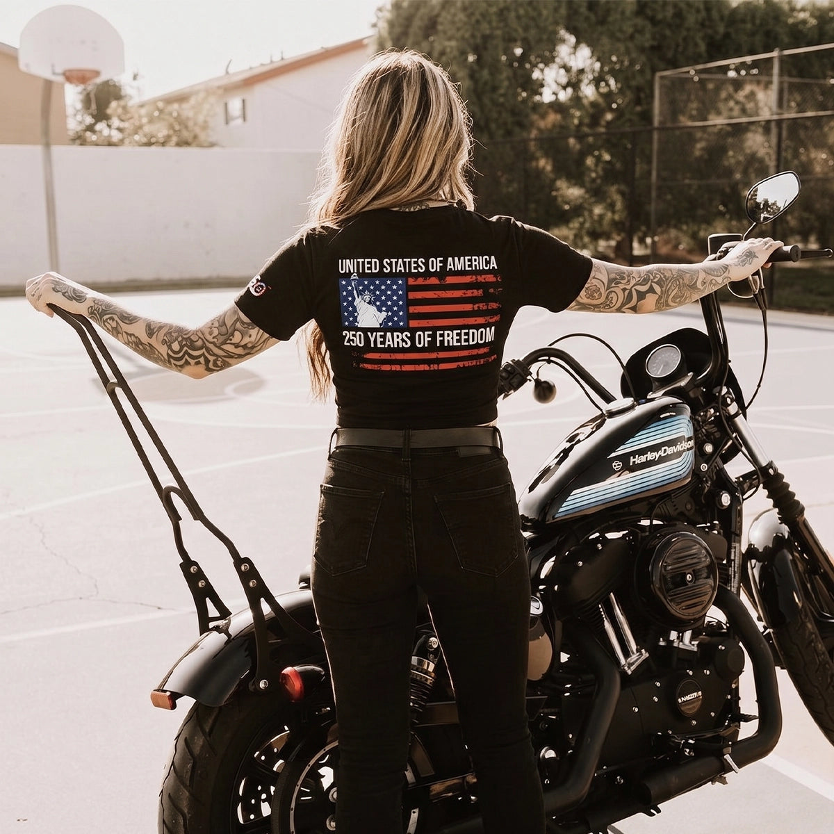 Women's Patriotic T-Shirt - USA 250 Years of Freedom