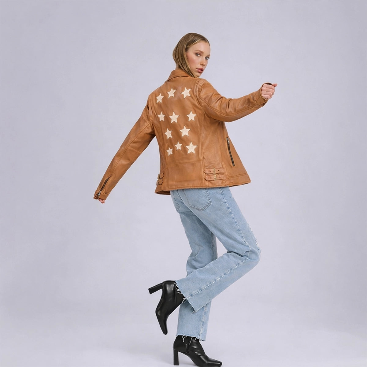 Ladies Brown Country Star Jacket