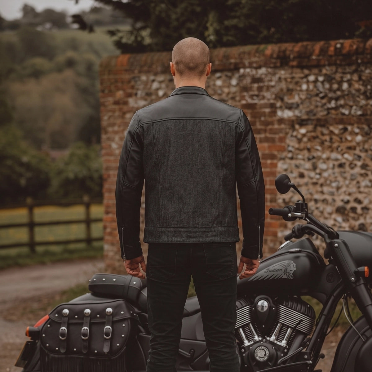 Commuter - Men's Denim & Leather Motorcycle Jacket