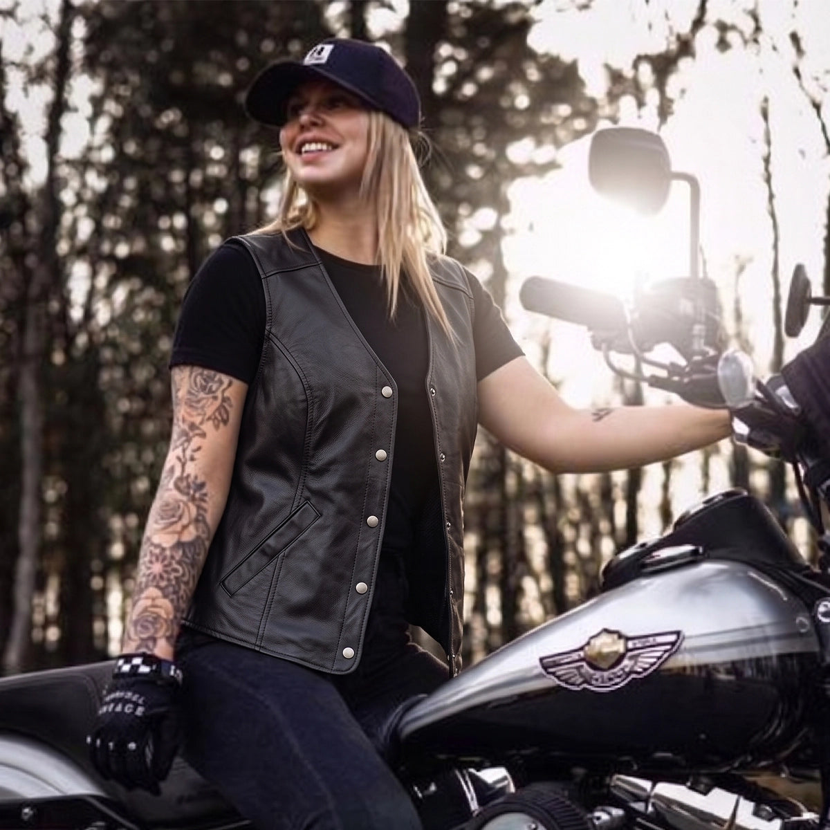 Trinity - Women's Ultra Leather Motorcycle Vest
