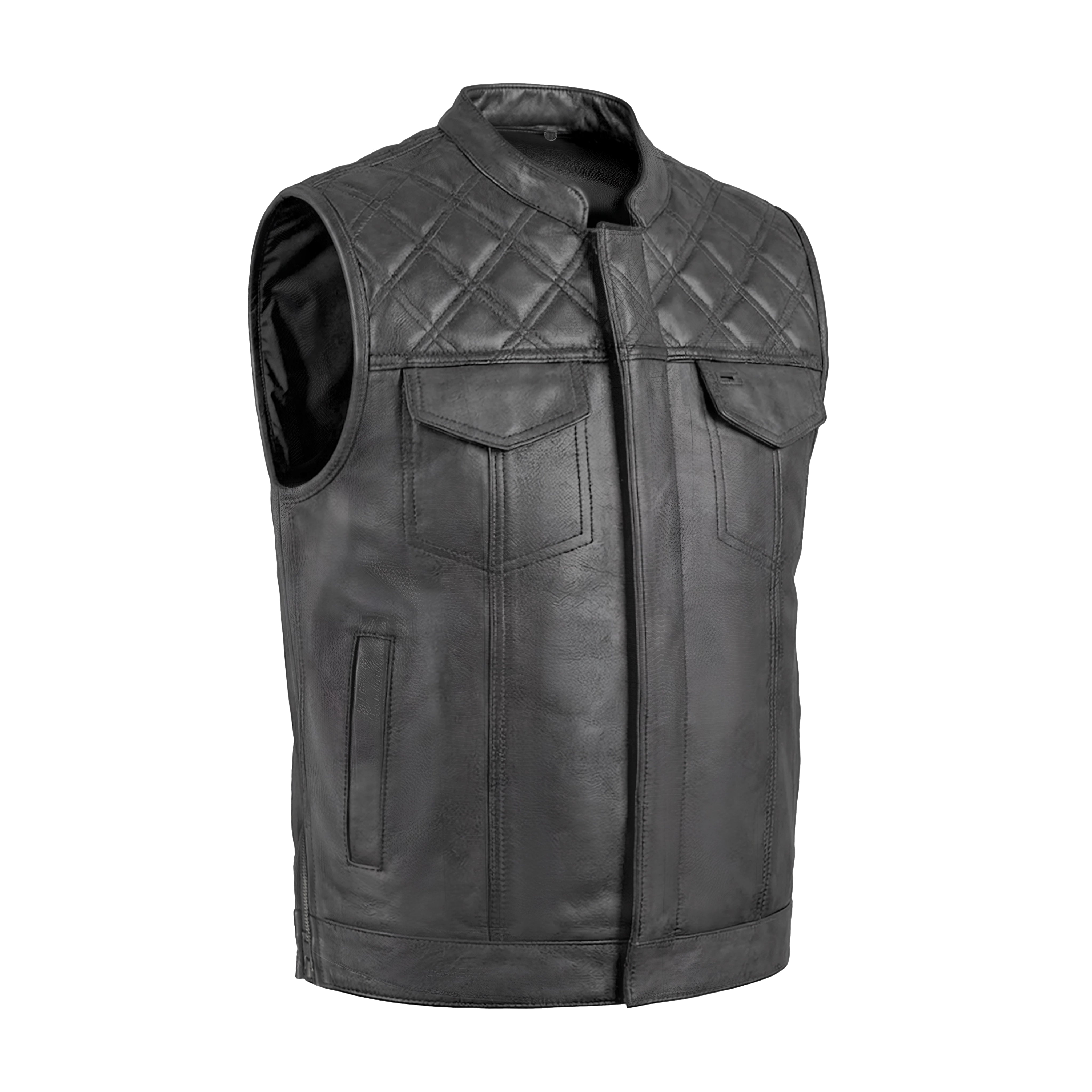 Diamond – Lowcut Men’s Motorcycle Leather Vest