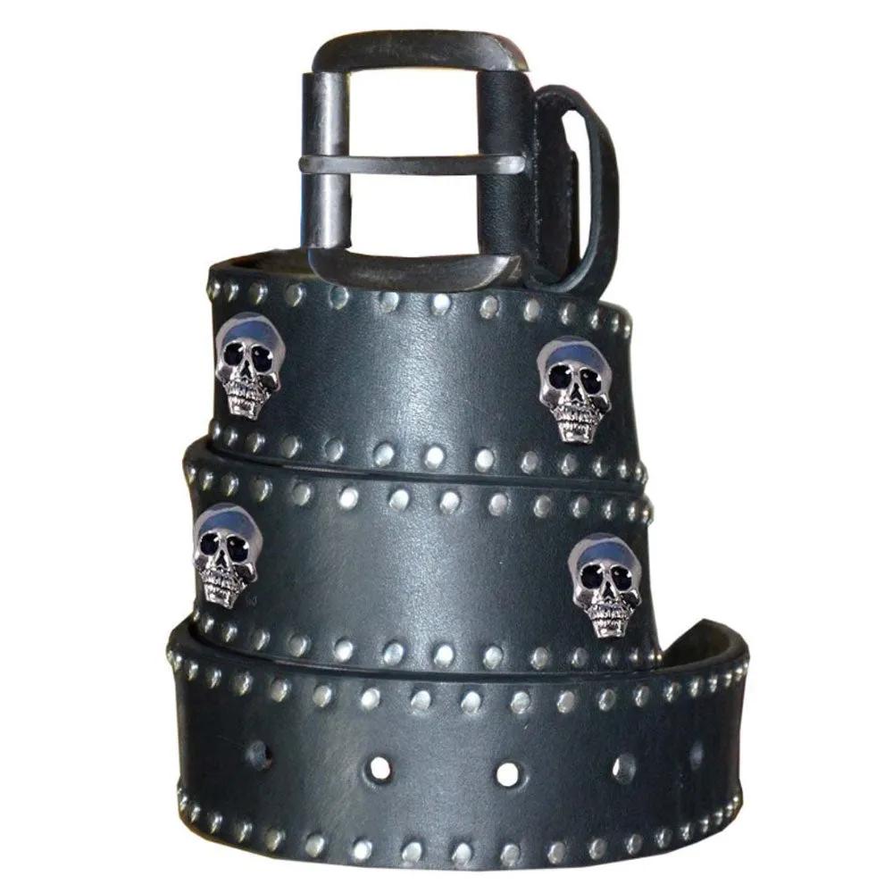 Men’s premium black leather belt with a smooth finish and polished metal buckle, designed for a versatile, refined appearance