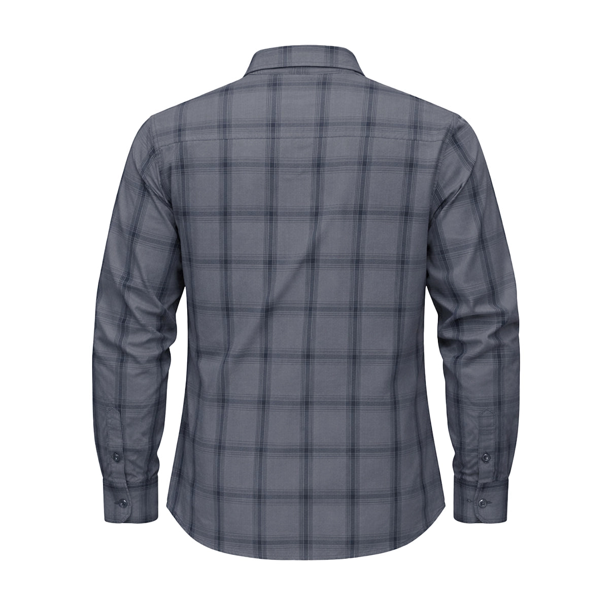 Reaper - Blue and Grey Men's Motorcycle Flannel Shirt