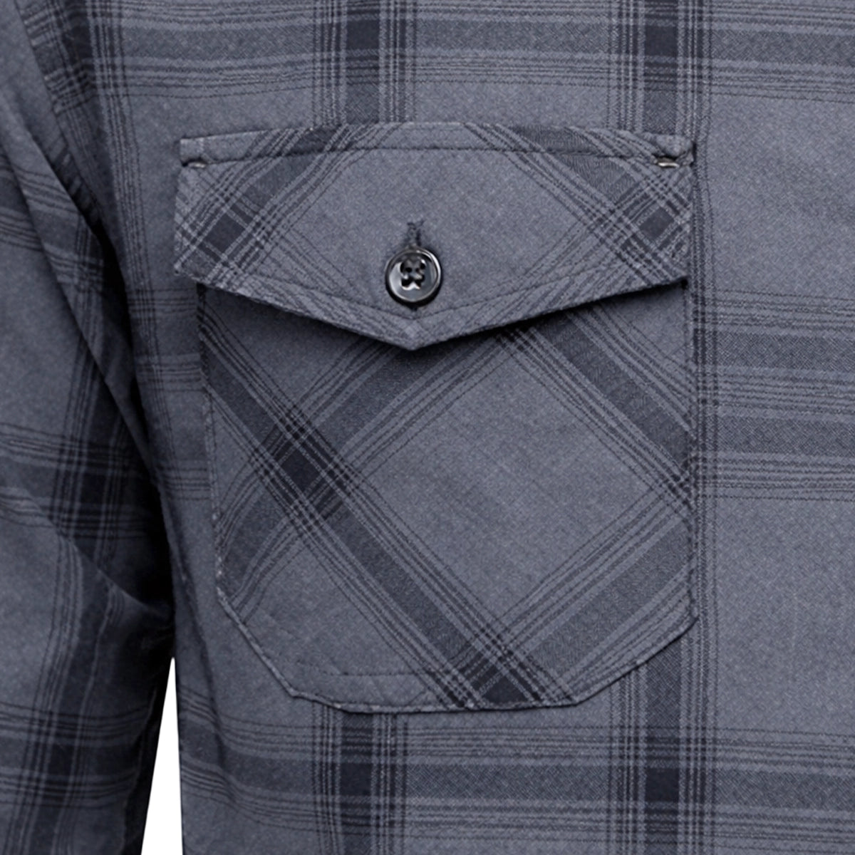 Reaper - Blue and Grey Men's Motorcycle Flannel Shirt