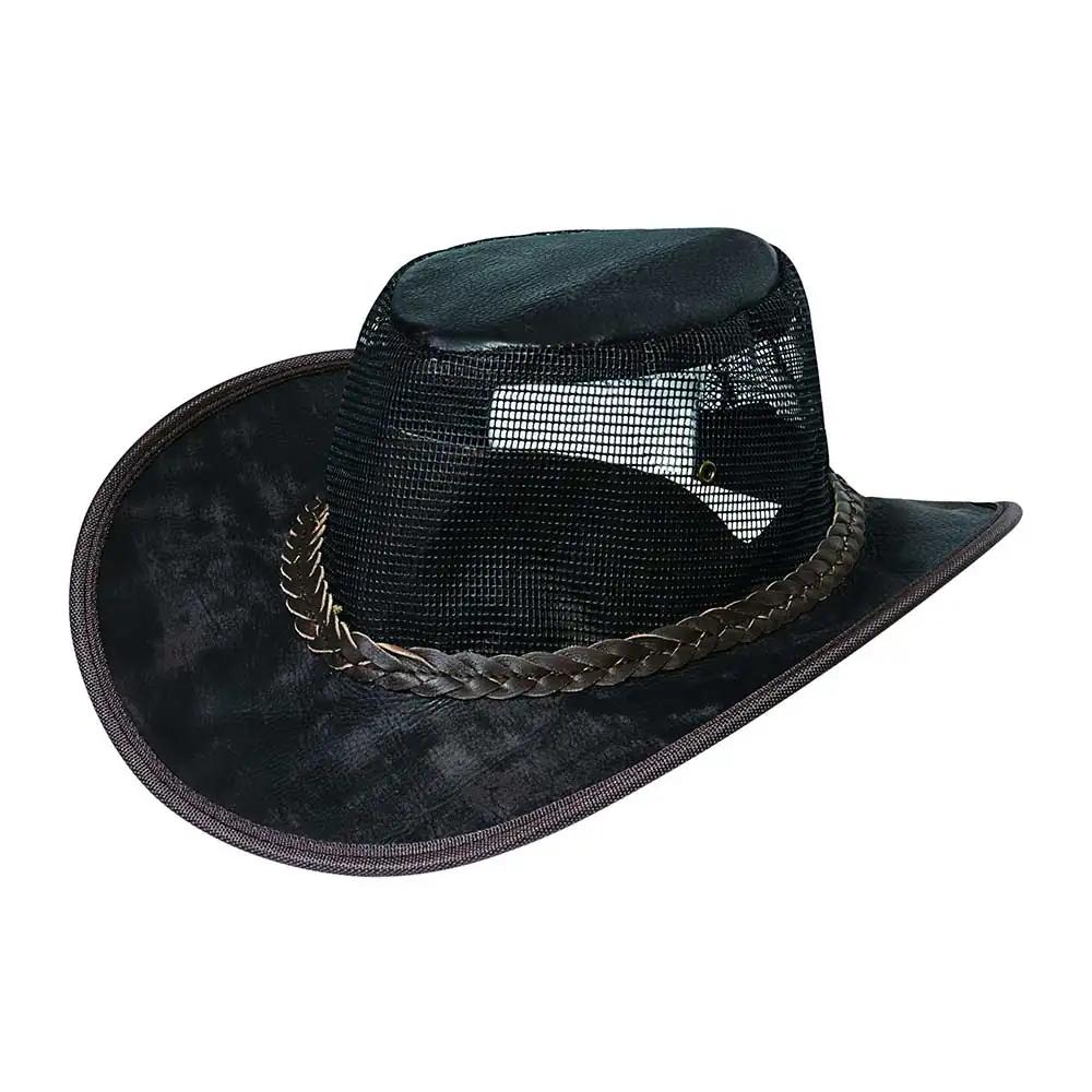 Embrace rugged elegance with the Men's Premium Cowhide Leather Cowboy Hat, designed to combine classic Western style with modern craftsmanship