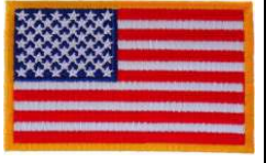 embroidery of american flag