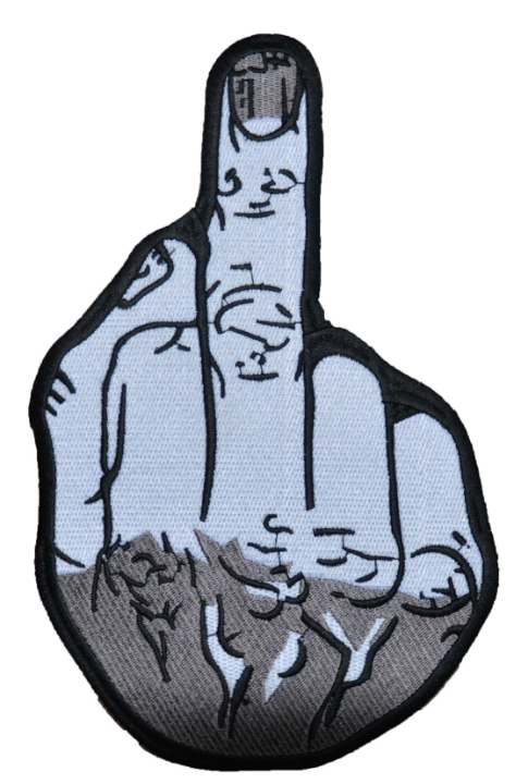 embroidery patch with finger style