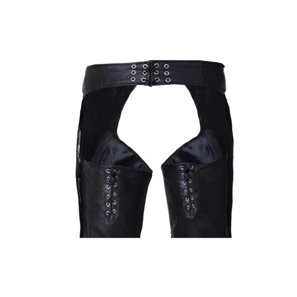 Ladies Premium Leather Chaps with Lacing - Phoenix -