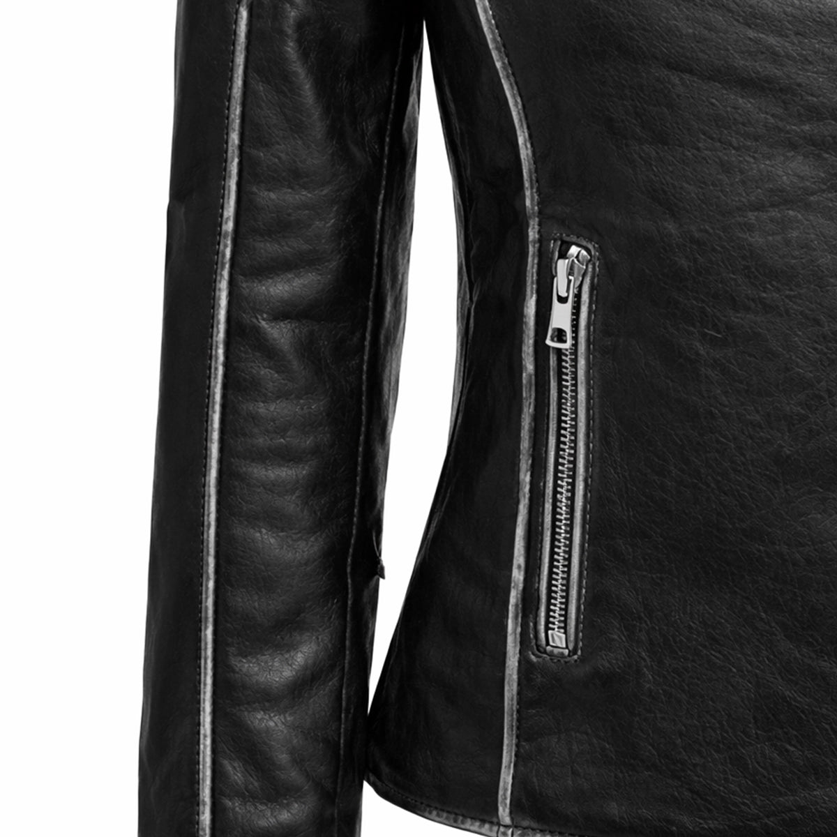Sliver Star - Women Lambskin Motorcycle Leather Jacket