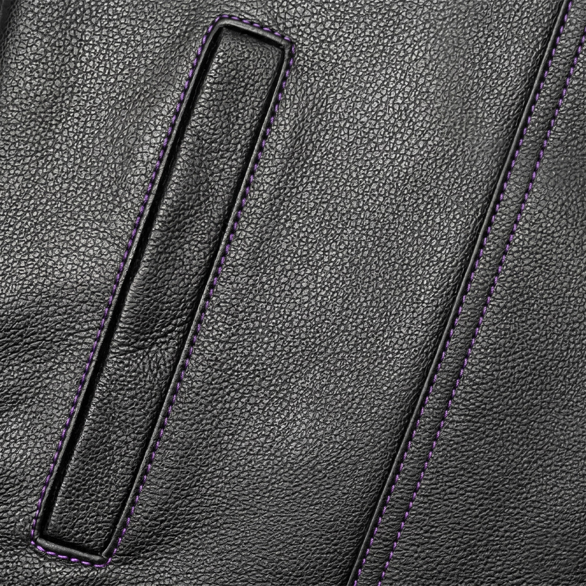 Men’s Purple Diamond Leather Club Vest – Premium Diamond Stitch by Unik