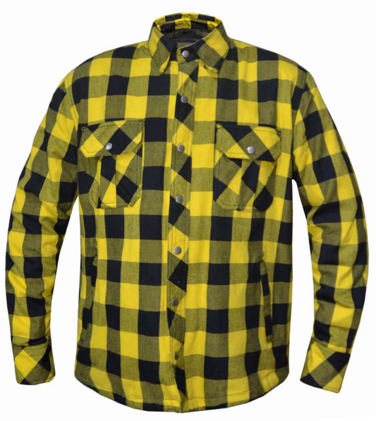 TW136.12 - Men's Black & Yellow Riding Flannel - Comfortable Fit