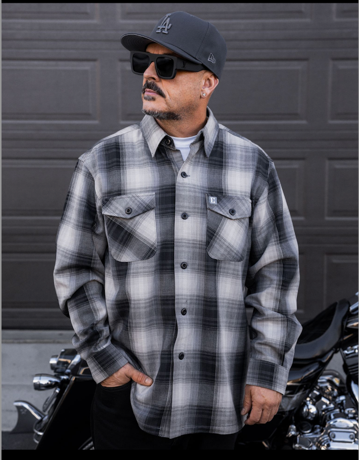 Shadow - Mens Black and Gray Flannel