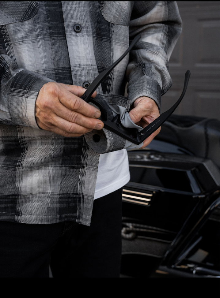 Shadow - Mens Black and Gray Flannel