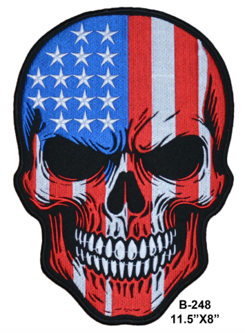 Embroidery patch skull design