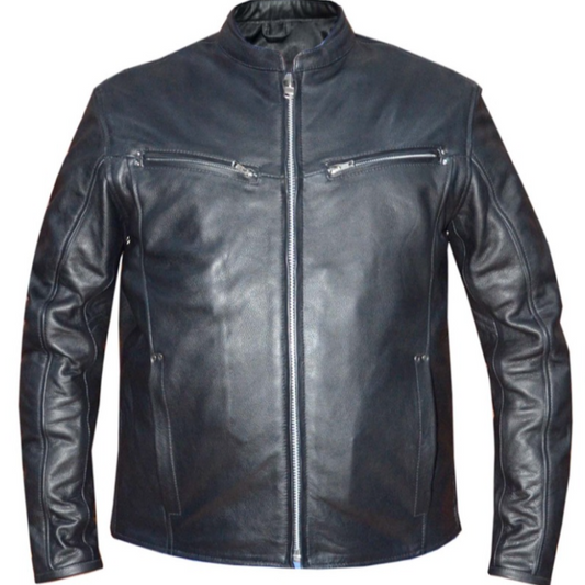  Crafted from high-quality cowhide leather and designed for both comfort and utility, this jacket combines classic appeal with modern features.