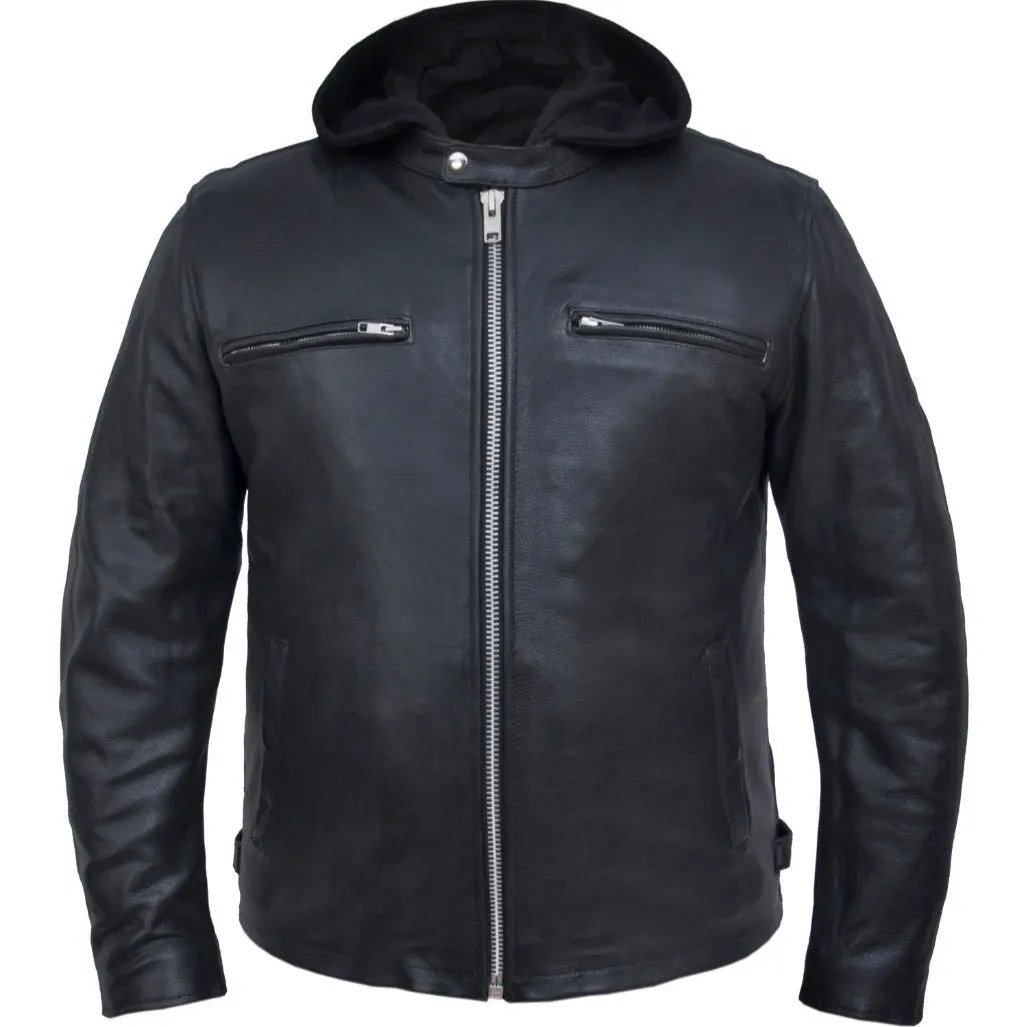 Crafted from luxurious cowhide leather and designed in a sleek black hue, this jacket offers a perfect blend of comfort, durability, and contemporary design.