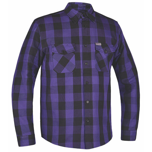  Crafted from high-quality cotton and designed in Pakistan, this shirt features a striking black and purple color scheme that complements its robust construction. Perfect for both casual wear and outdoor activities