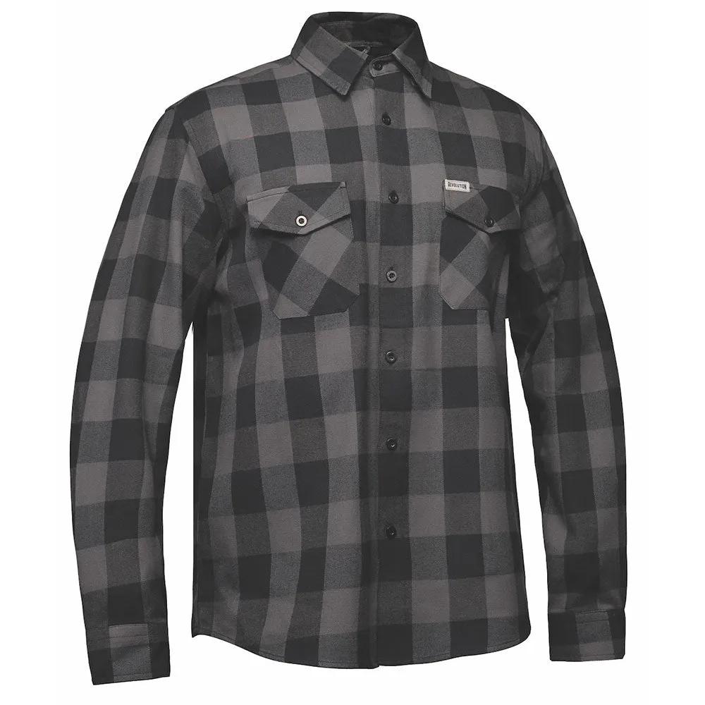 Crafted from high-quality cotton and designed in Pakistan, this shirt features a striking black and gray color scheme that complements its robust construction
