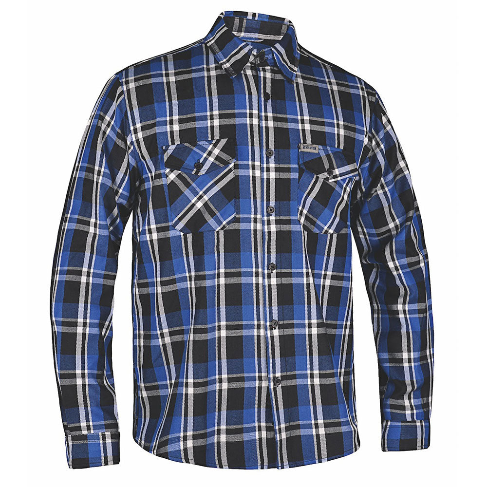  Crafted from high-quality cotton and designed in Pakistan, this shirt features a striking blue and black color scheme that complements its robust construction