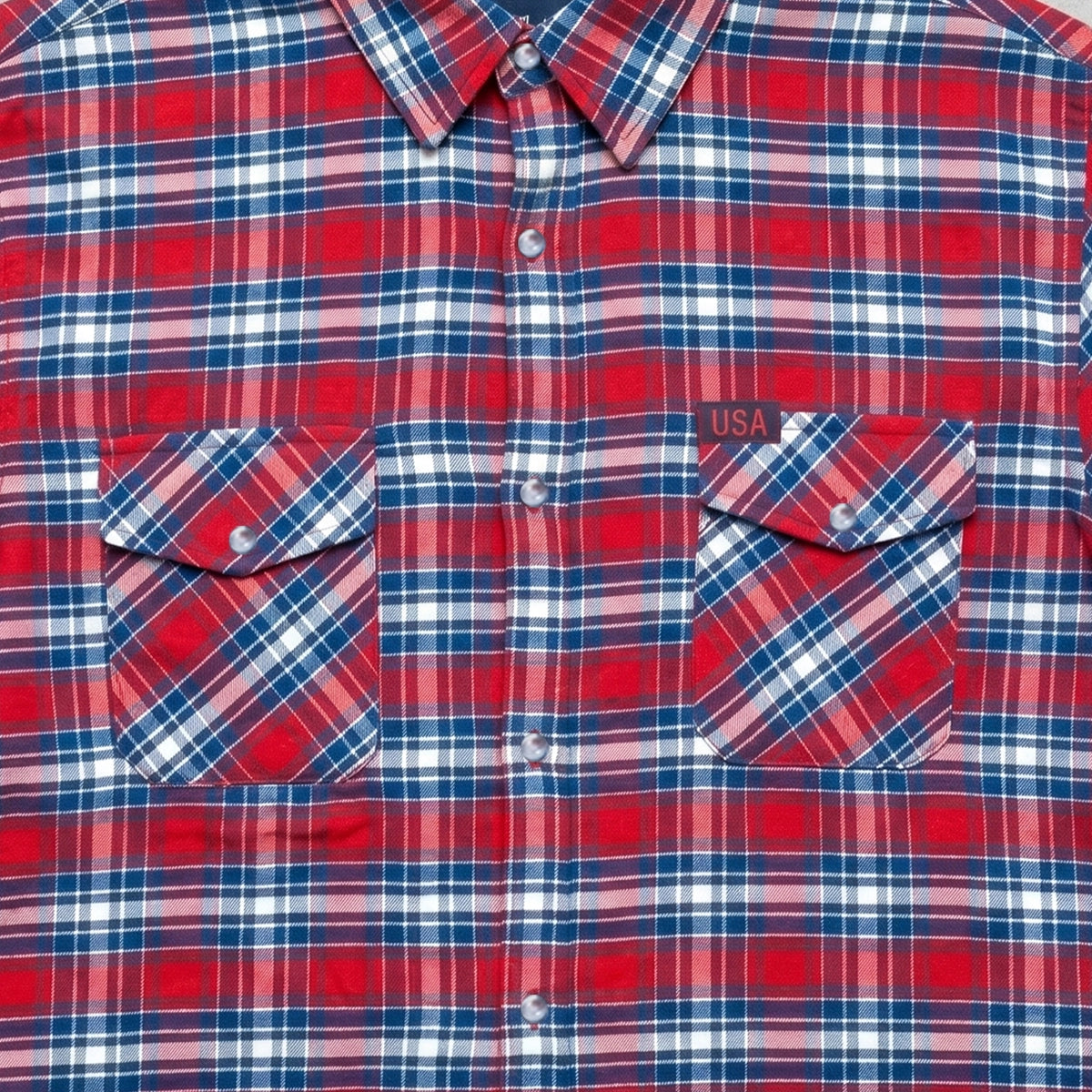 Autumn Ridge - Men's Long Sleeve Motorcycle Flannel Shirt