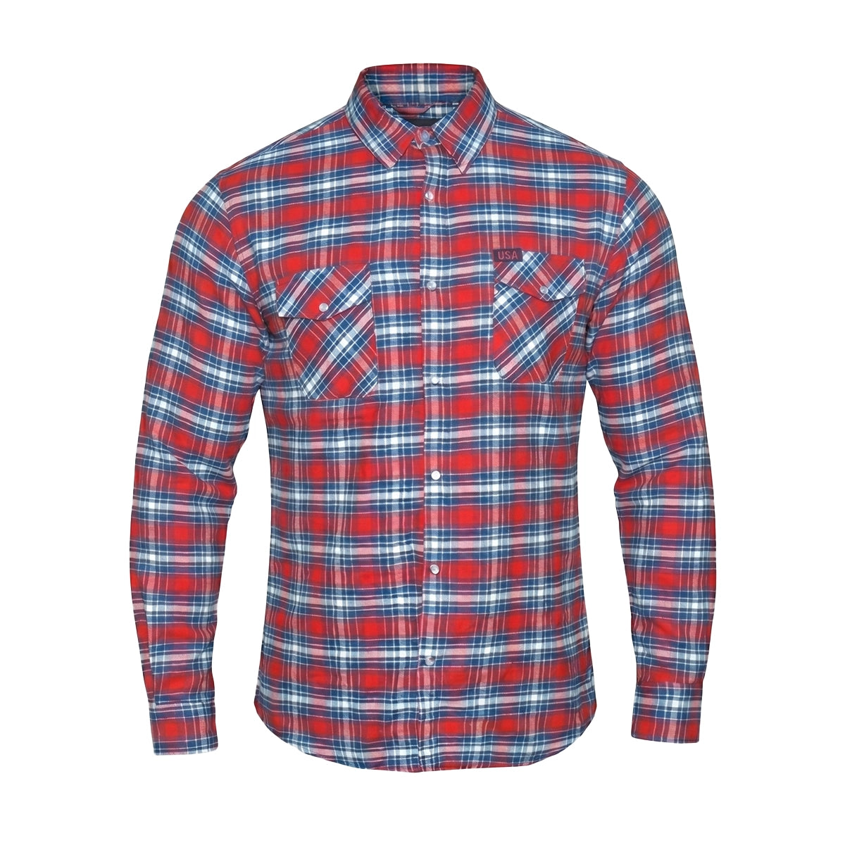 Autumn Ridge - Men's Long Sleeve Motorcycle Flannel Shirt