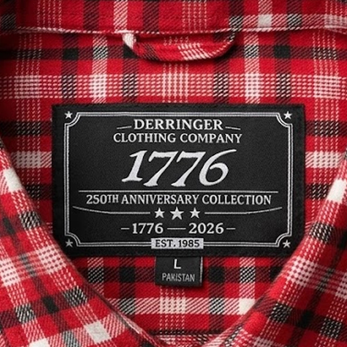 Patriot Ridge - Men's Red Flannel Shirt 250th USA Anniversary