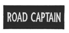 embroidery 'ROAD CAPTAIN'
