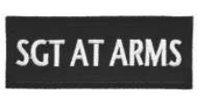 embroidery 'SGT AT ARMS' 