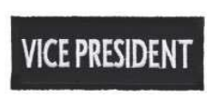 embroidery 'VICE PRESIDENT' 