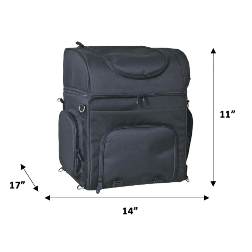  Unik is a robust textile travel bag designed for durability and functionality. With a sleek black exterior crafted from durable textile material, this bag offers ample storage space and practicality, ideal for travelers seeking reliability and style.