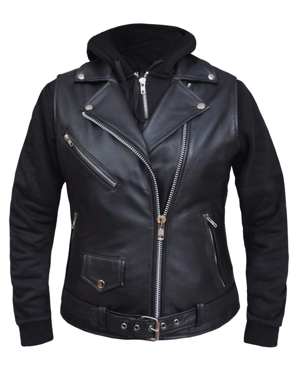 Ladies Premium Black Leather Jacket