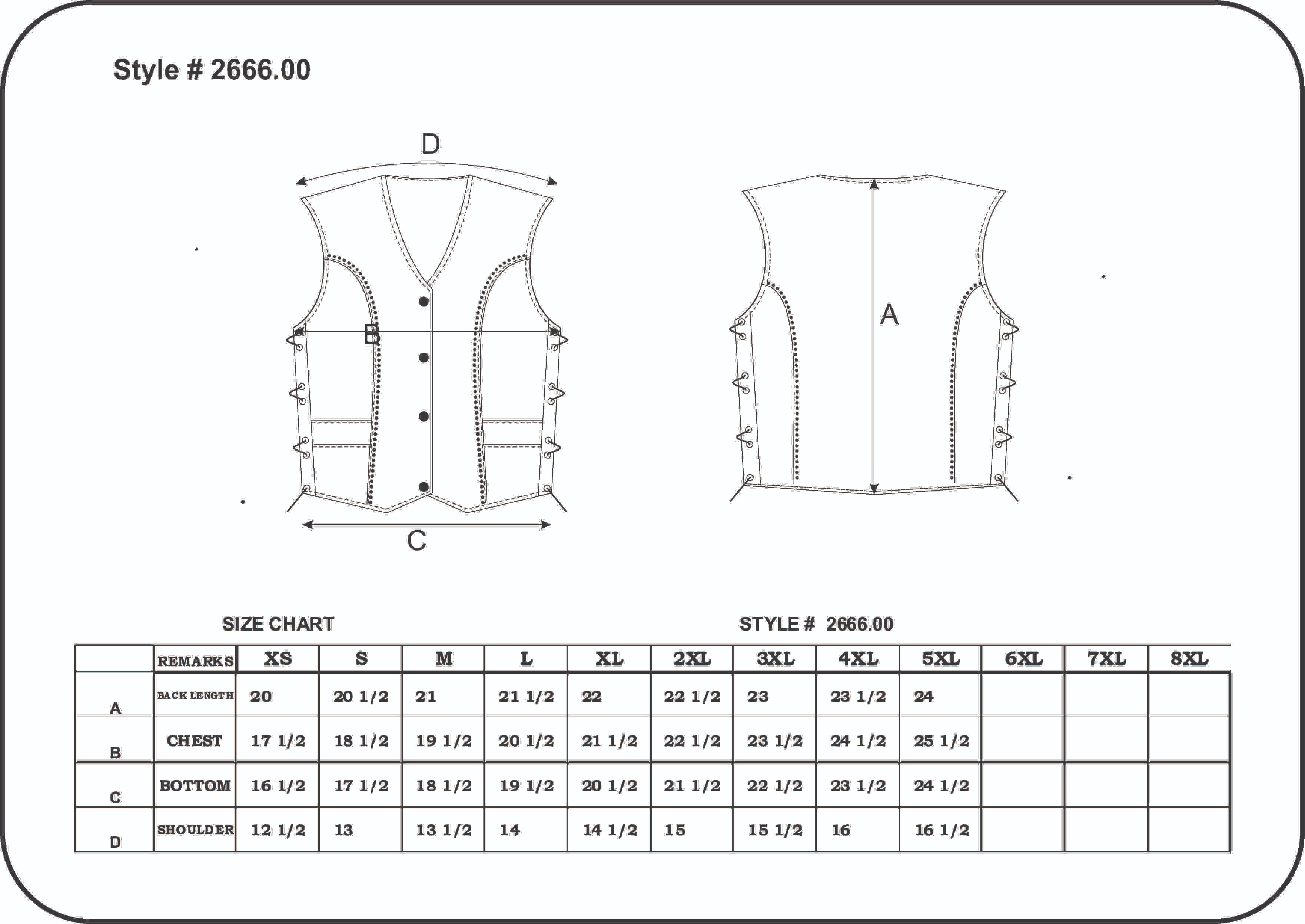 Ladies Premium Leather Vest - Black