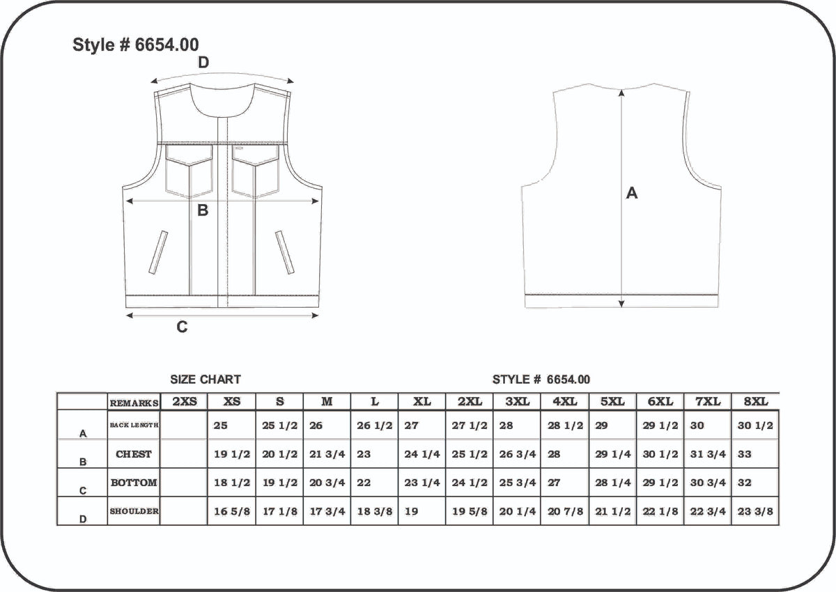 Kickstart - Men's Club Style Leather Motorcycle Vest