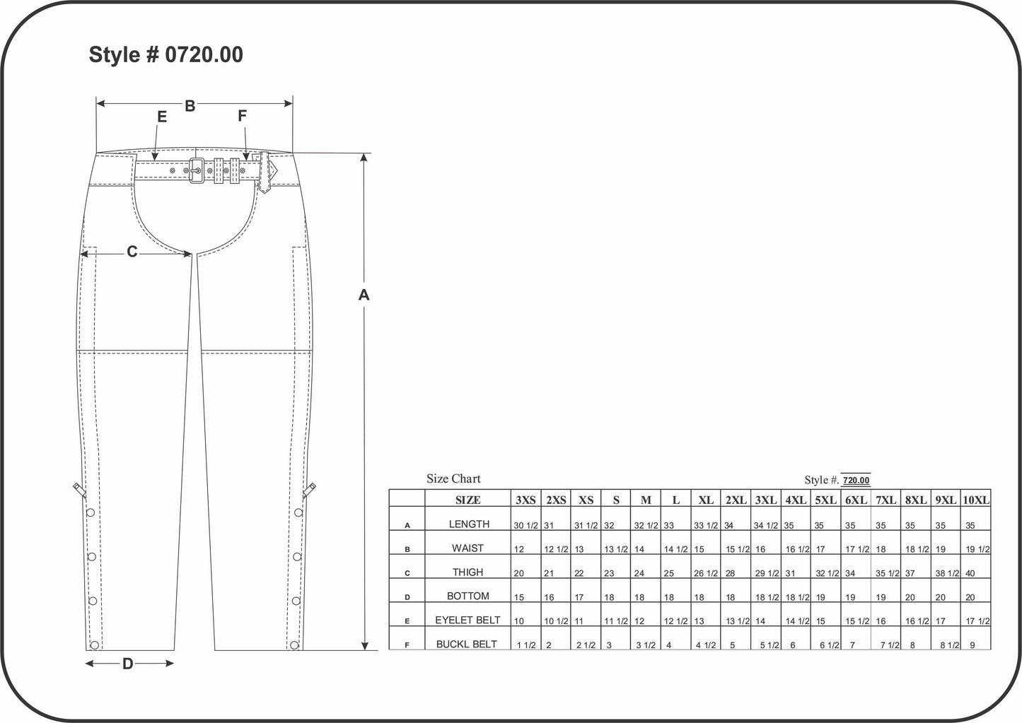 Rattler - Unisex Premium Leather Jean Pocket Chaps