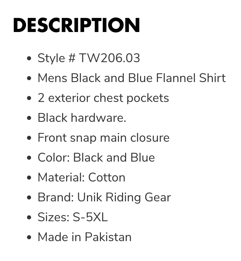 Mens Black and Blue Flannel Shirt - Blue