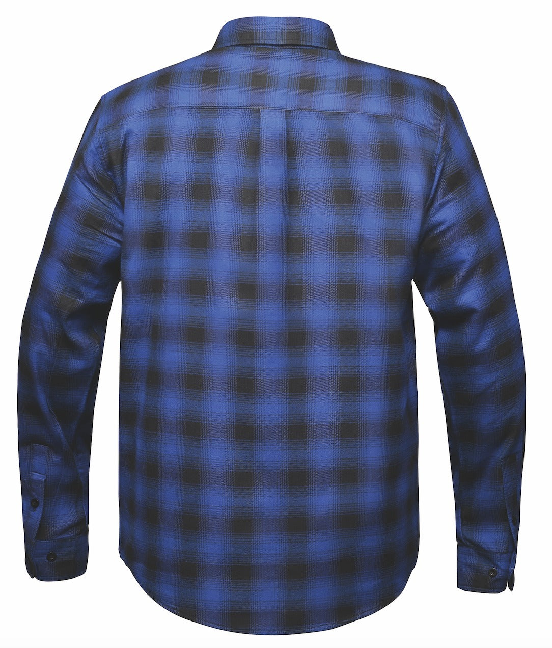 Mens Black and Blue Flannel Shirt - Blue