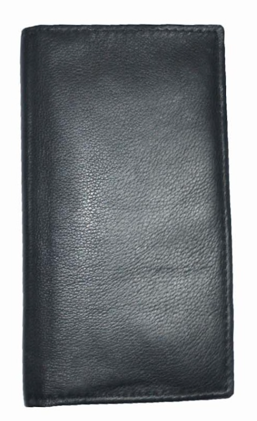 Men's Pure Leather Long wallet (Black)
