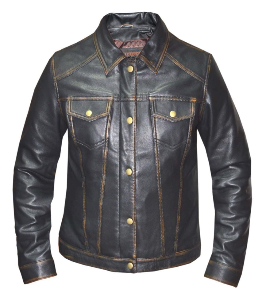 Ladies Premium Brown Leather Jacket