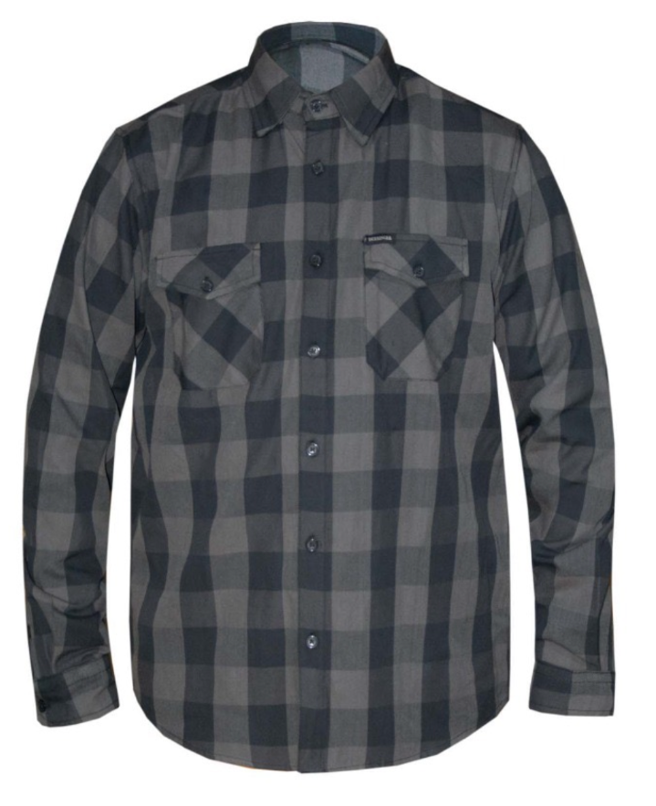 Mens Reflective 2nd Amendment Black and Gray Flannel Shirt