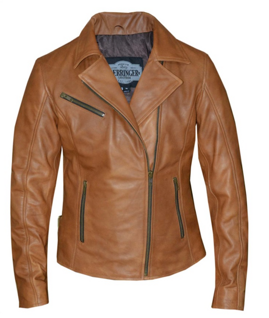 6960.ANT - Ladies Brown Star Jacket