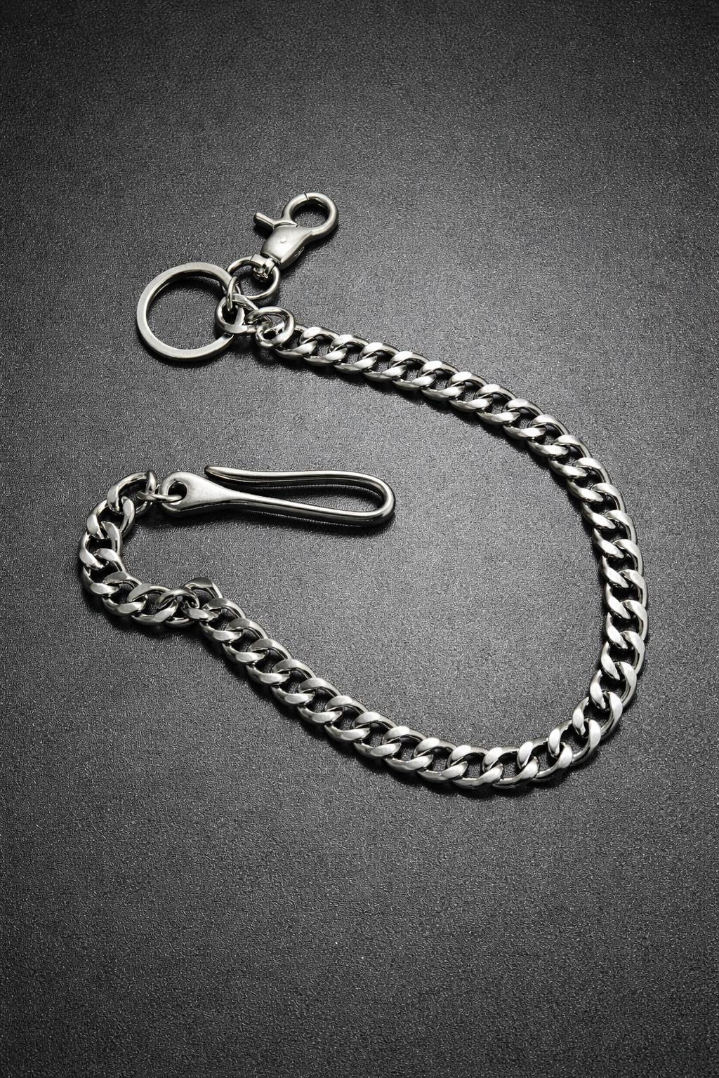 Fish Hook 18-Inch Curb Link Wallet Chain