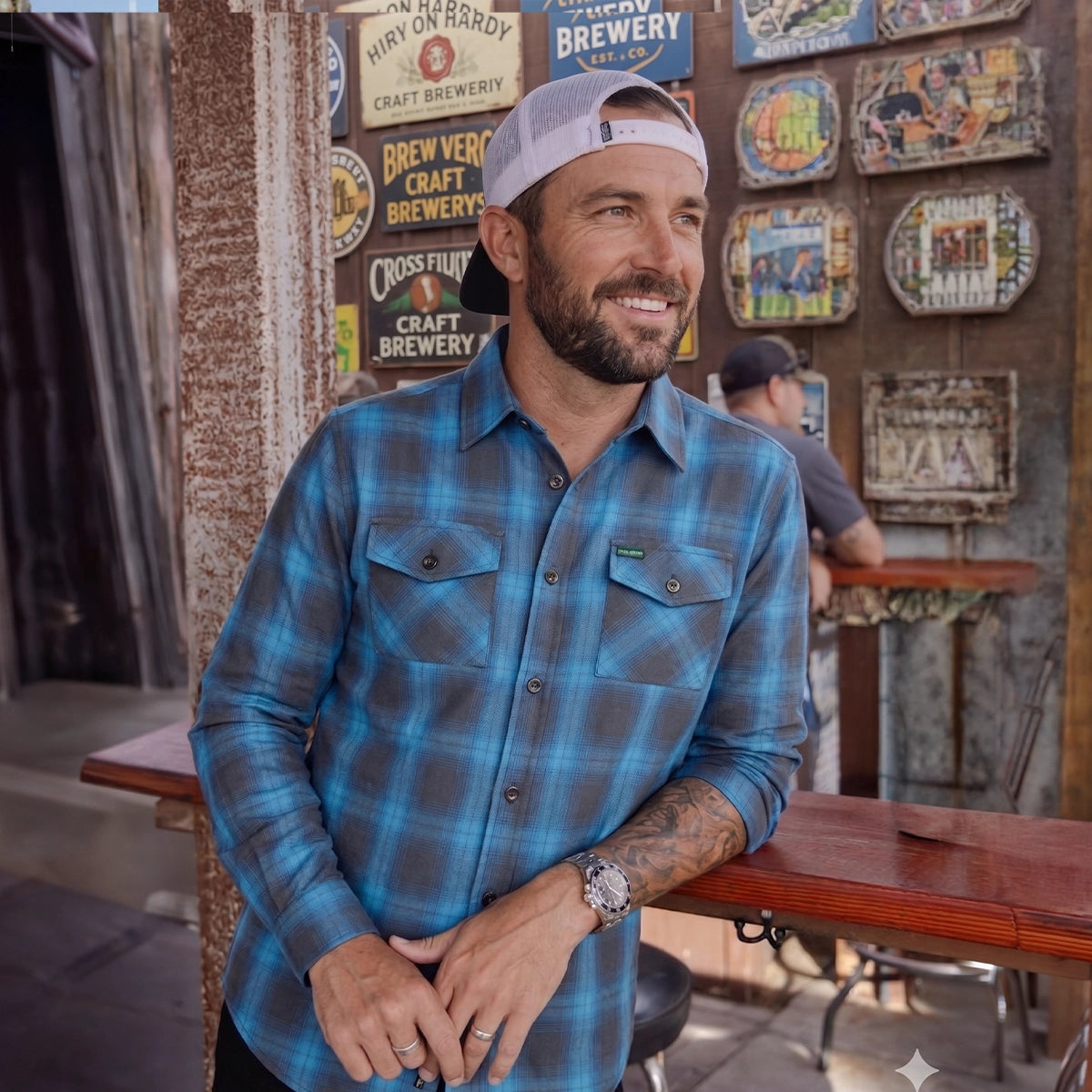 Rustic Loom - Men's Long Sleeve Motorcycle Flannel Shirt
