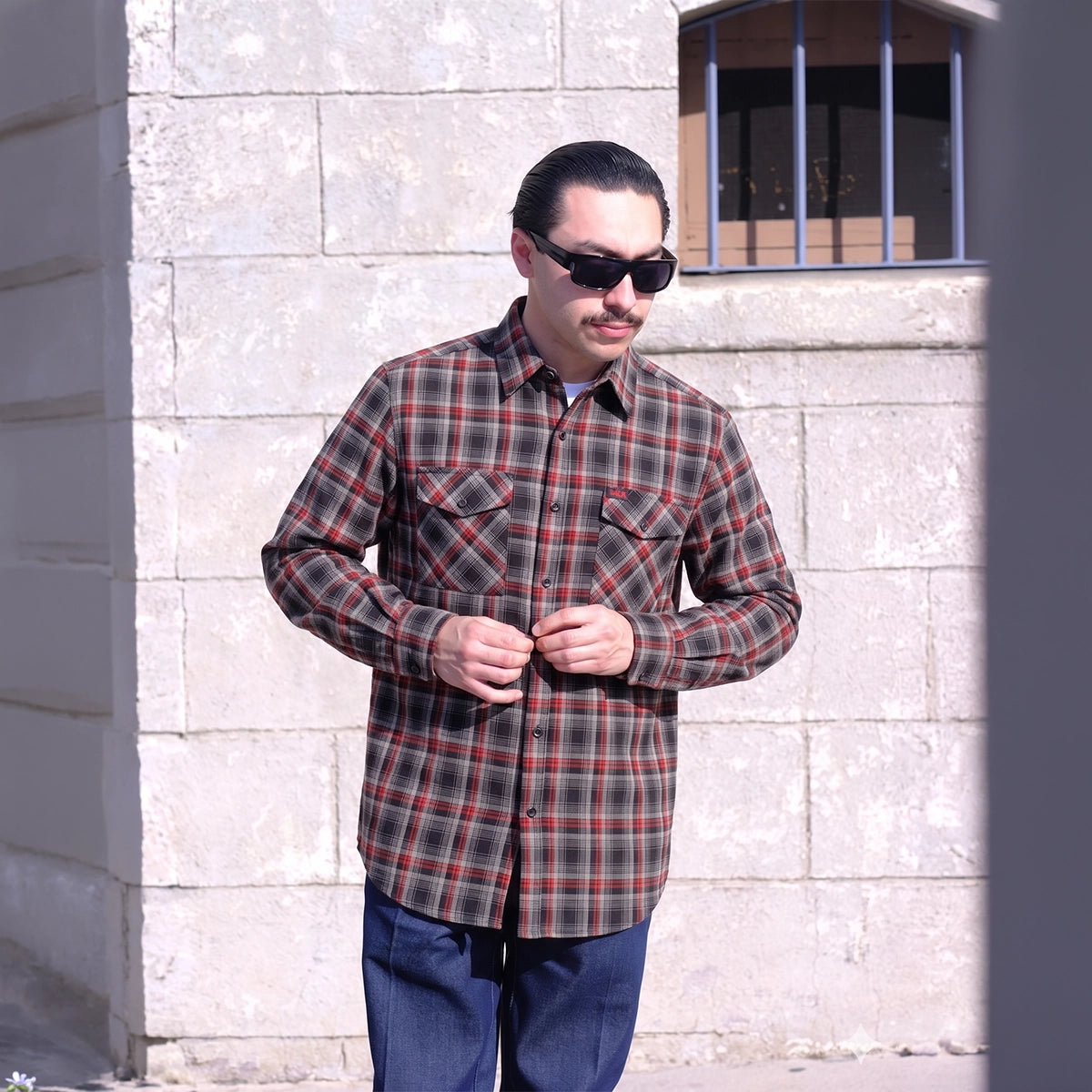 Timber Thread - Men's Long Sleeve Motorcycle Flannel Shirt