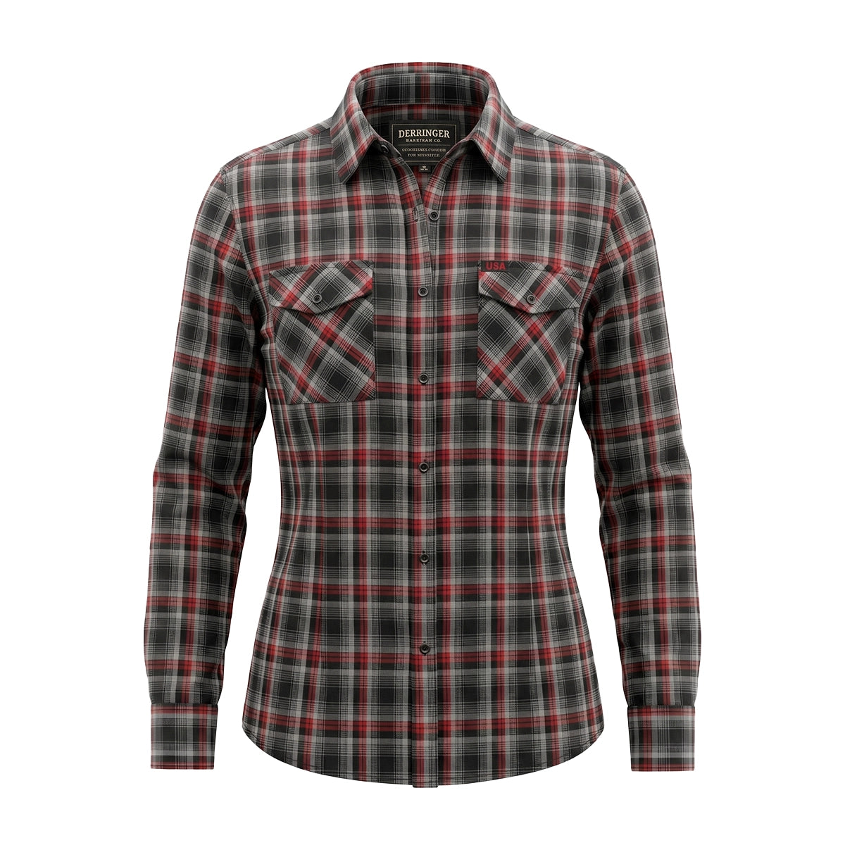 Wild Pines - Women's Long Sleeve Motorcycle Flannel Shirt