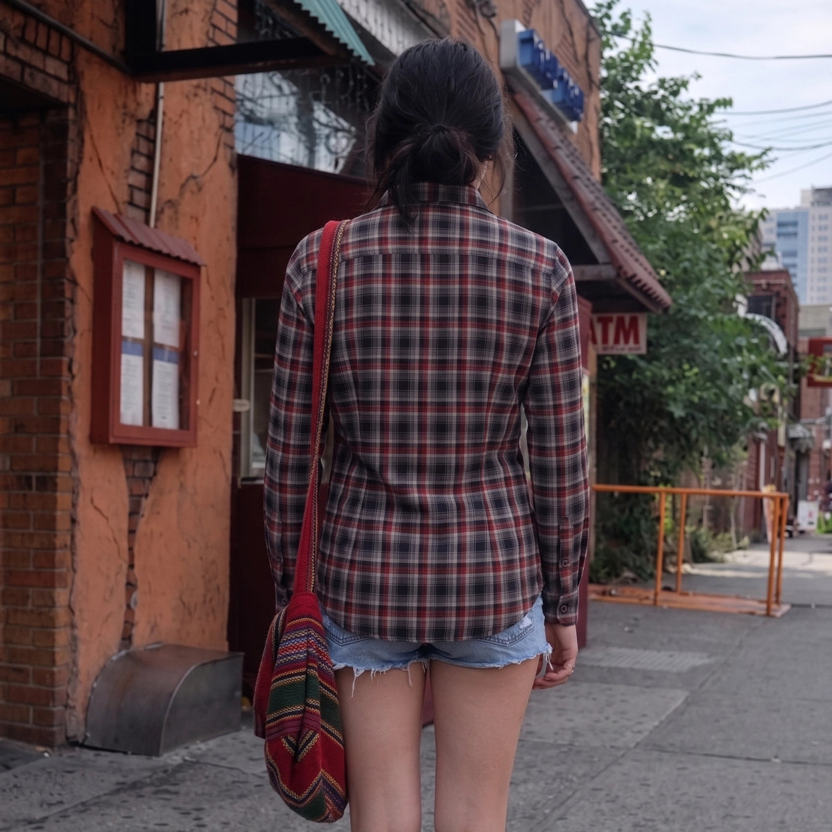 Wild Pines - Women's Long Sleeve Motorcycle Flannel Shirt