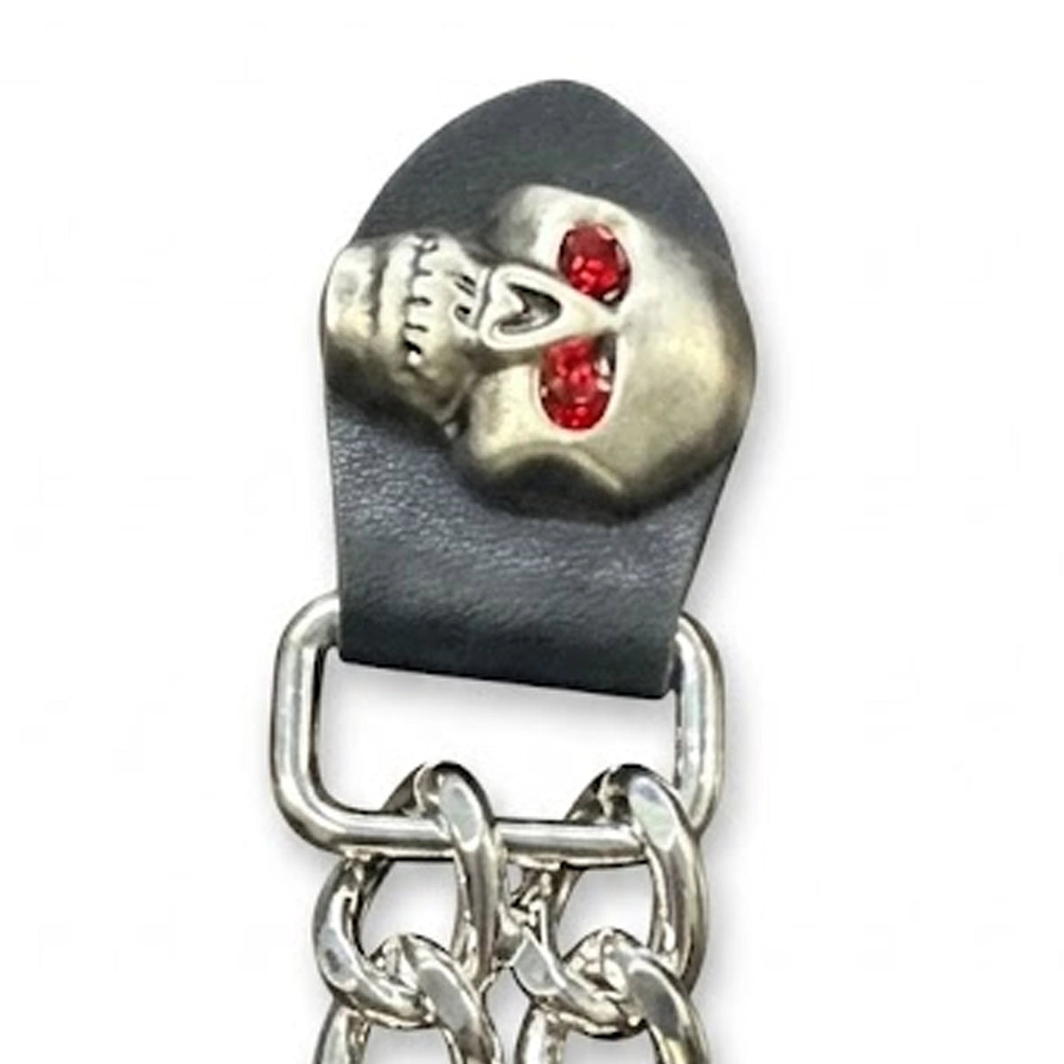 4 inch Vest Extender - Red Eyed Skull