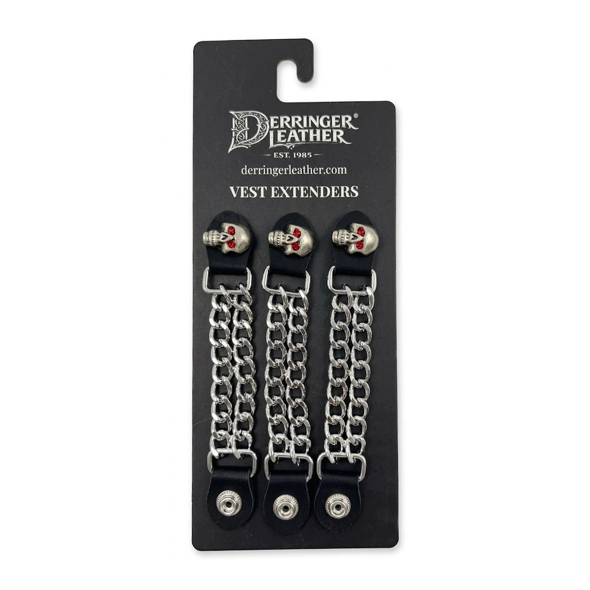 4 inch Vest Extender - Red Eyed Skull