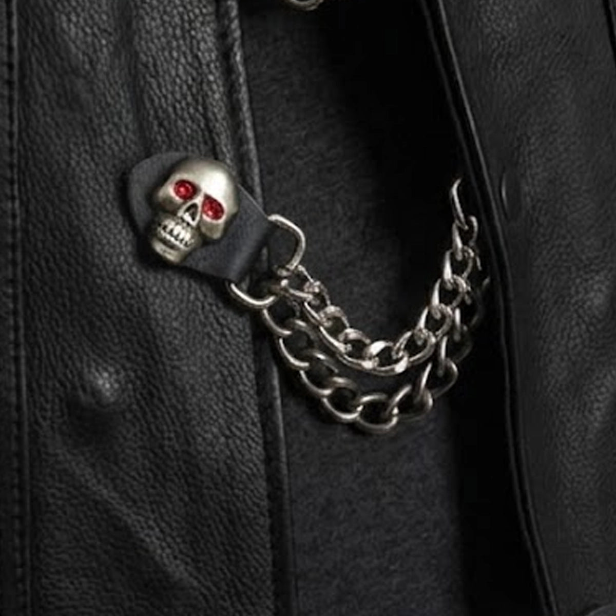4 inch Vest Extender - Red Eyed Skull